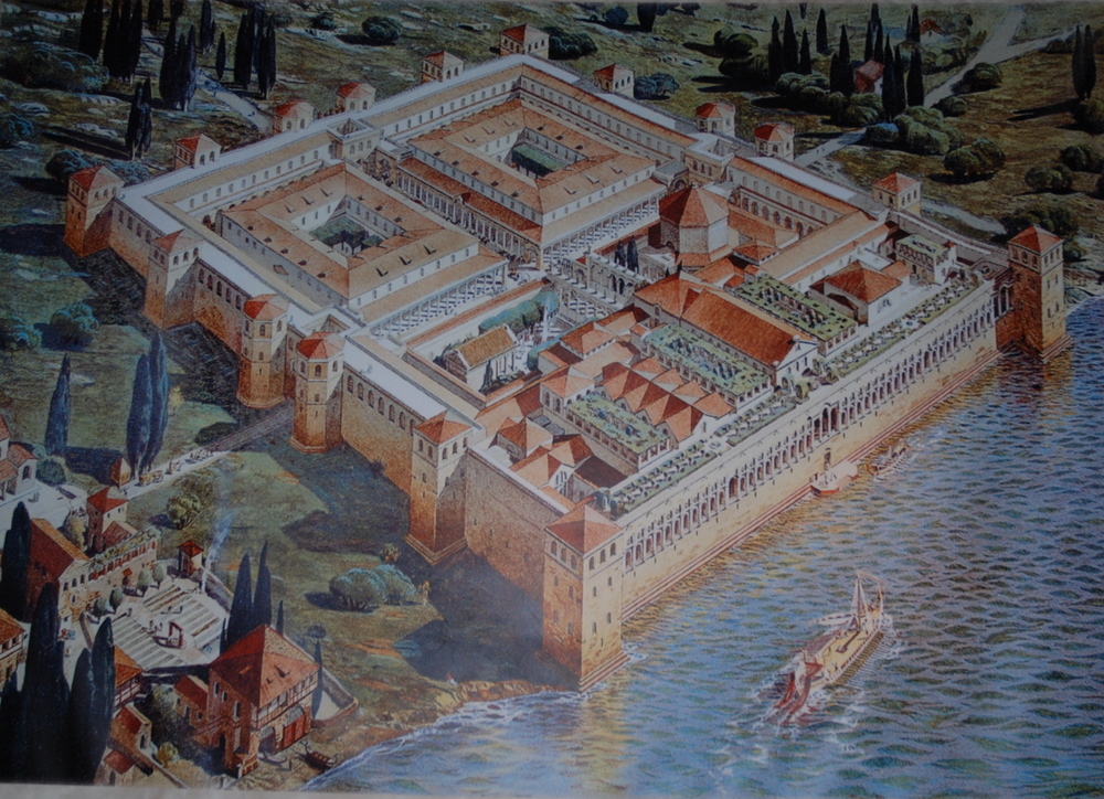 Reconstitution du palais de Dioclétien, Split, Dalmatie centrale, Croatie.