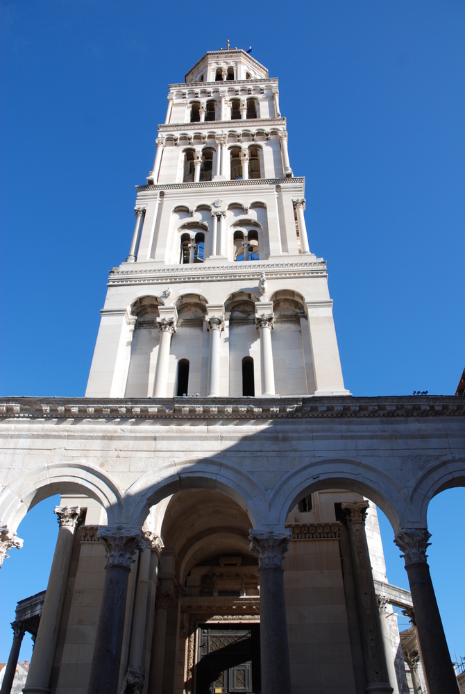 Campanile de la cathédrale de Split, Dalmatie centrale, Croatie.