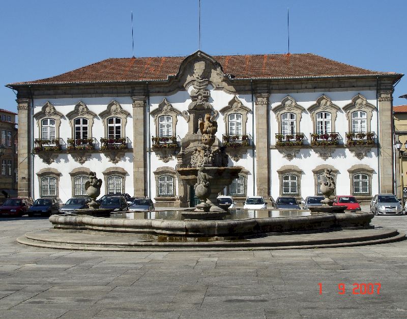 L’Hôtel de ville de Braga, Portugal.