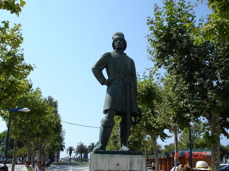 Statue de João Afonso de Aveiro, Aveiro, Portugal.
