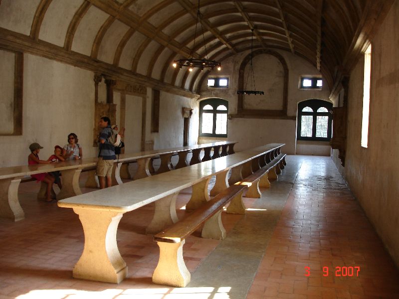 La salle du réfectoire du couvent du Christ, Tomar, Portugal.