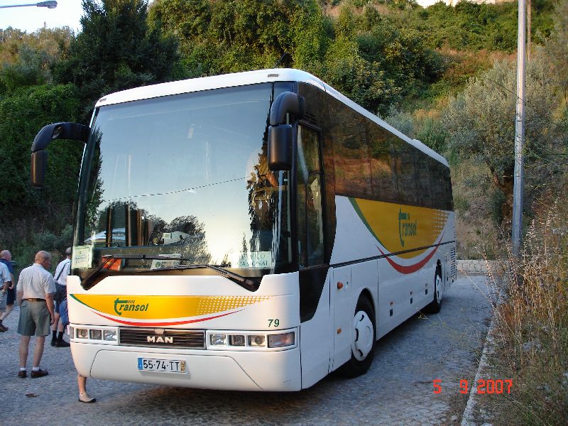 Notre autocar au Portugal.
