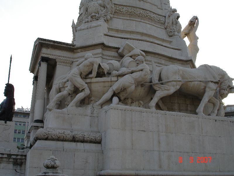 Monument érigé en l’honneur du marquis de Pombal, Lisbonne, Portugal.