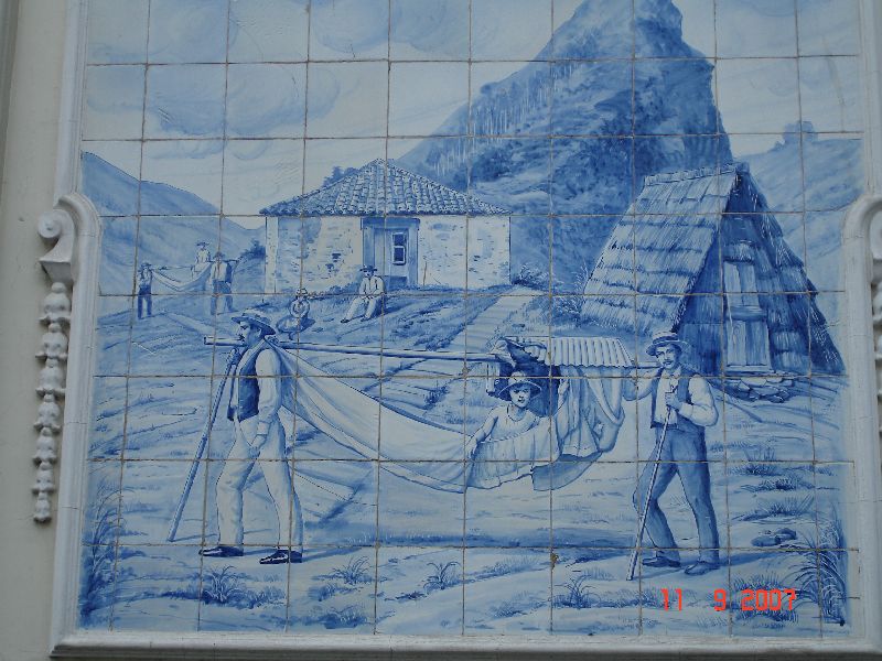 Azulejos à Funchal, Madère, Portugal.