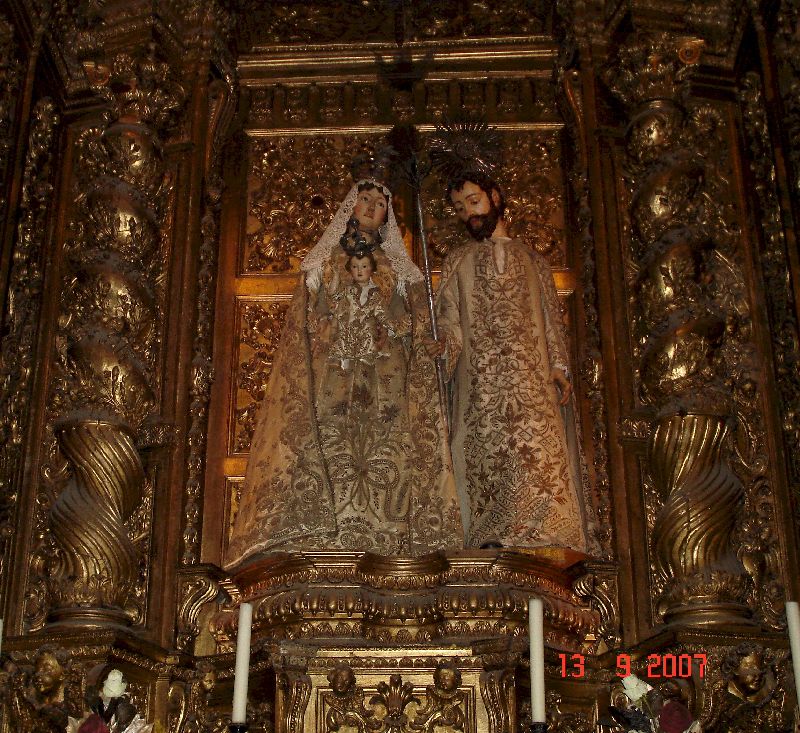 Représentation de la famille sacrée dans l’église Santa Maria du Mosteiro dos Jerónimos, Lisbonne, Portugal.