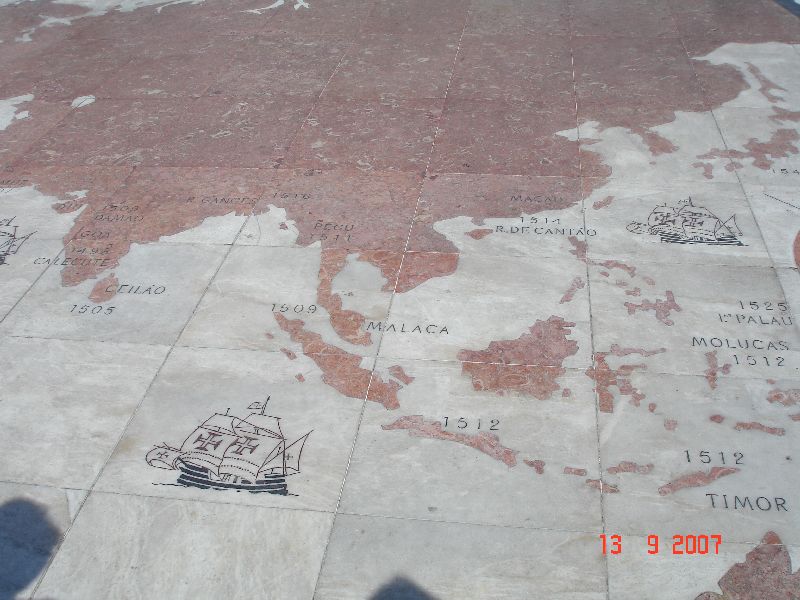 Carte des conquêtes portugaises, Lisbonne, Portugal.