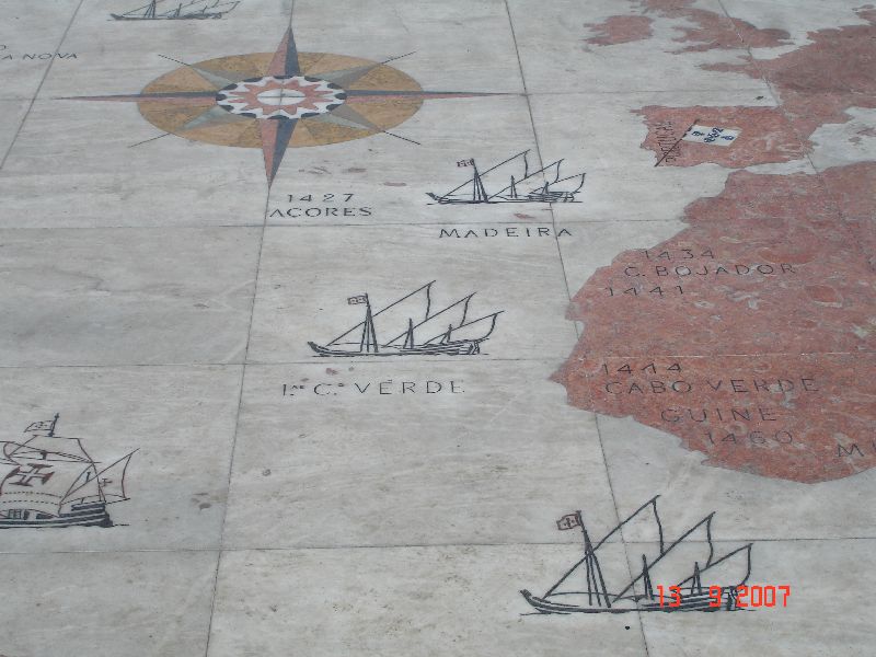 Carte des conquêtes portugaises, Lisbonne, Portugal.