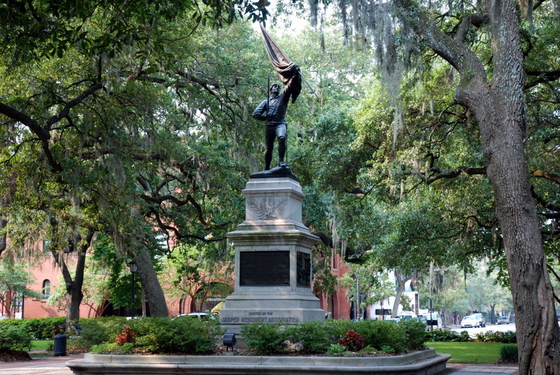 Statue de William Jasper, Madison Square, Savannah, Georgie, États-Unis.
