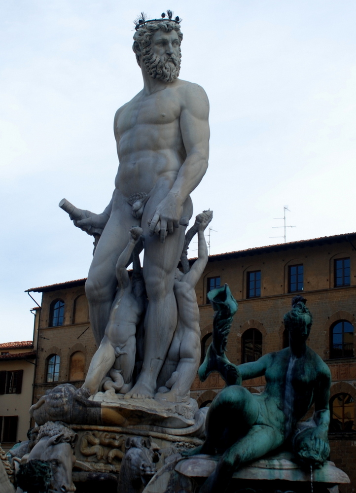 Fontaine de Neptune, Piazza della Signoria, Florence, Italie.