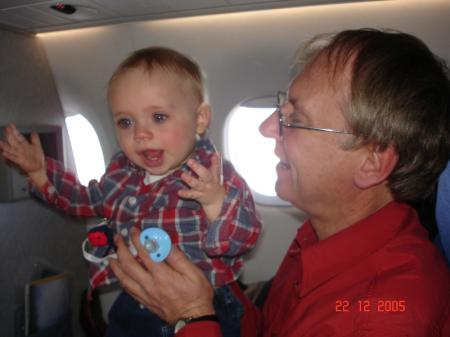 C'est moi Félix pour la première fois en avion.