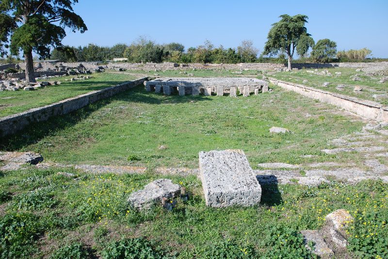 Site archéologique de  Paestum, Italie.