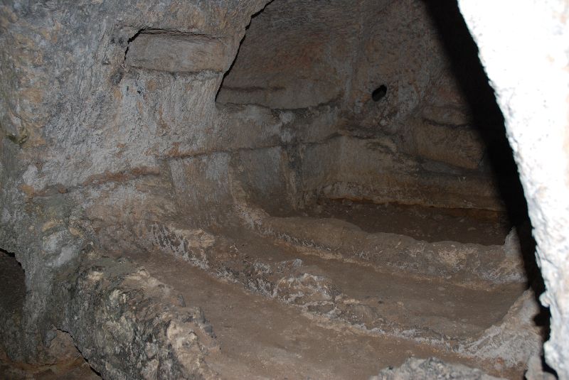 Les catacombes de San Giovanni Evanlegista, Syracuse, Italie.