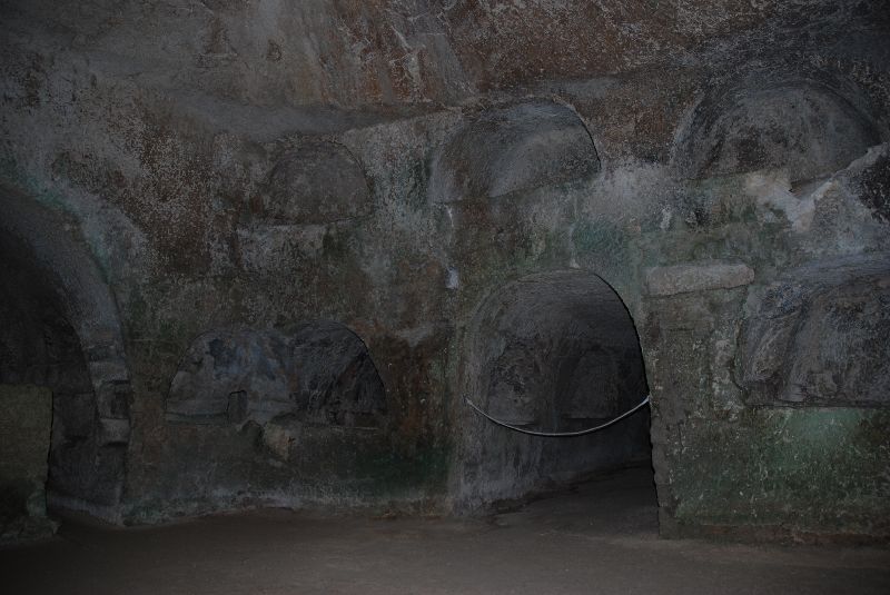 Les catacombes de San Giovanni Evanlegista, Syracuse, Italie.