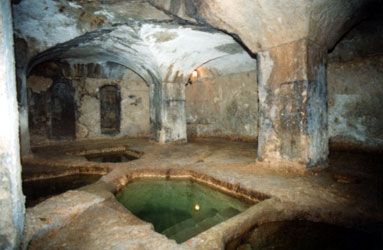 Bains de purification sous l’hôtel Alla Giudecca residence, Ortygie, Syracuse, Italie.