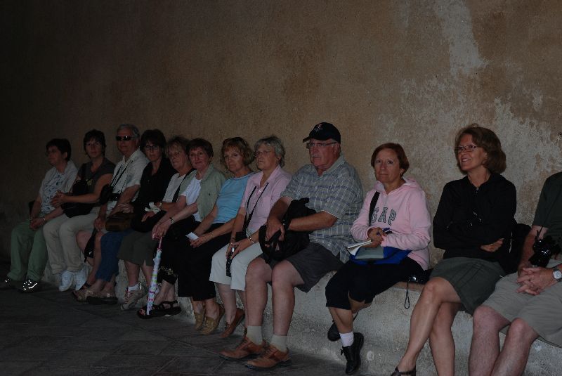 Une partie de notre groupe dans le cloître, Monreale, Italie.