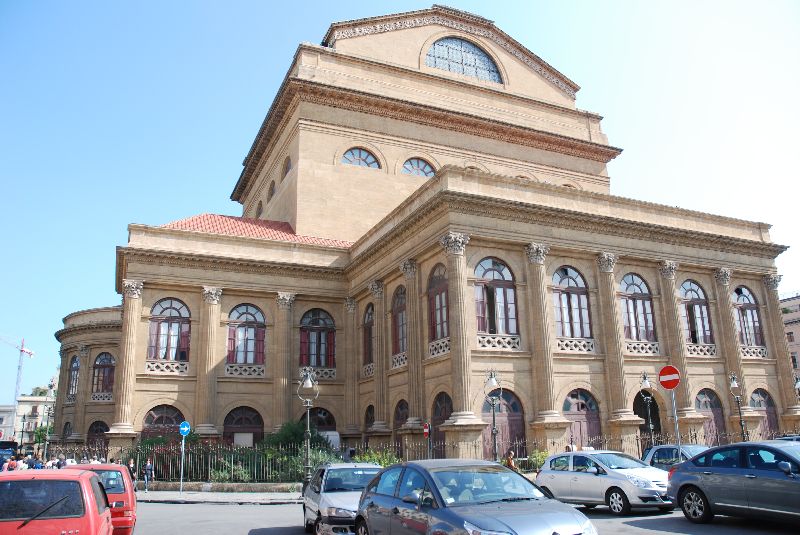 Le théâtre Massimo, Palerme, Sicile, Italie.