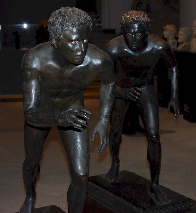 Bronzes des coureurs, Musée archéologique national de Naples, Italie.