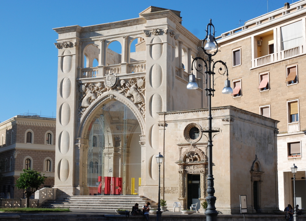 Piazza Sant’Oronzo, Lecce, Pouilles, Italie.