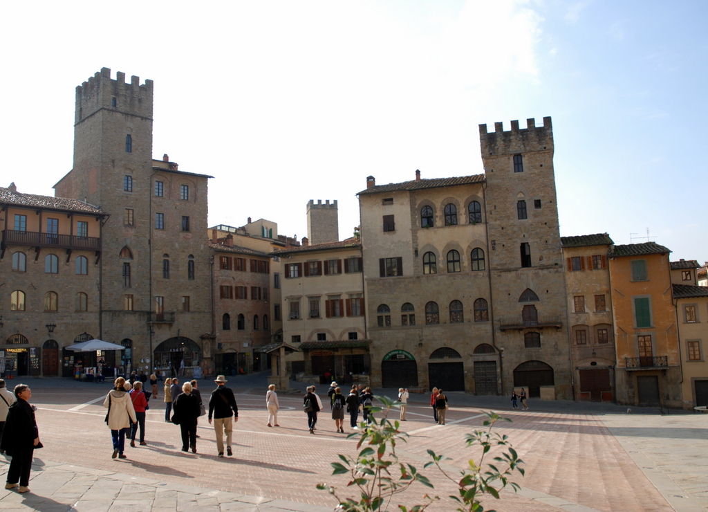 Piazza Grande, Arezzo, Toscane, Italie.