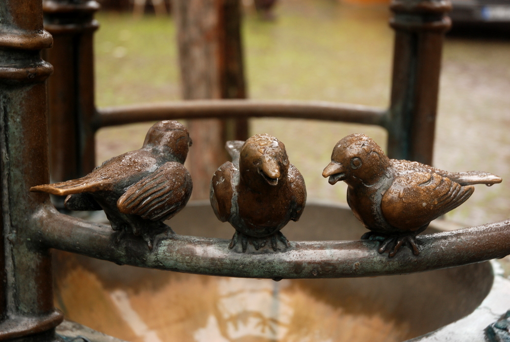 Fontaine aux oiseaux, Aix-la-Chapelle, Allemagne
