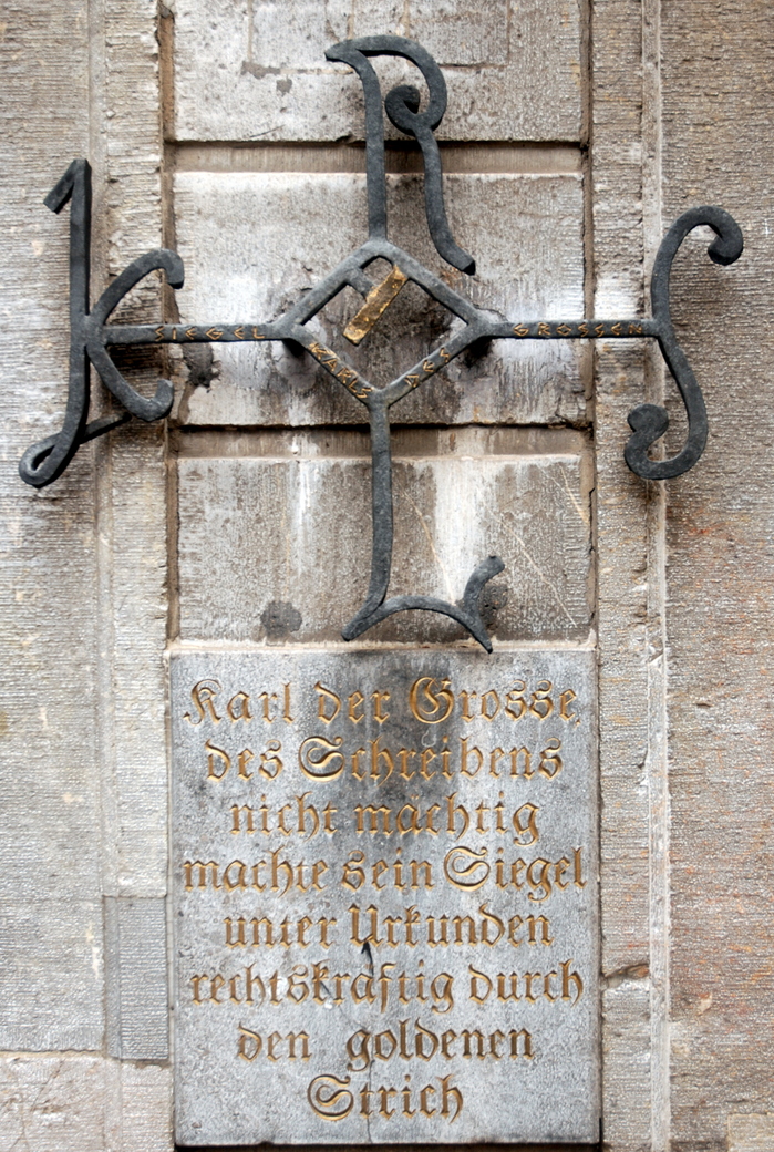 Monogramme de Charlemagne, Aix-la-Chapelle, Allemagne