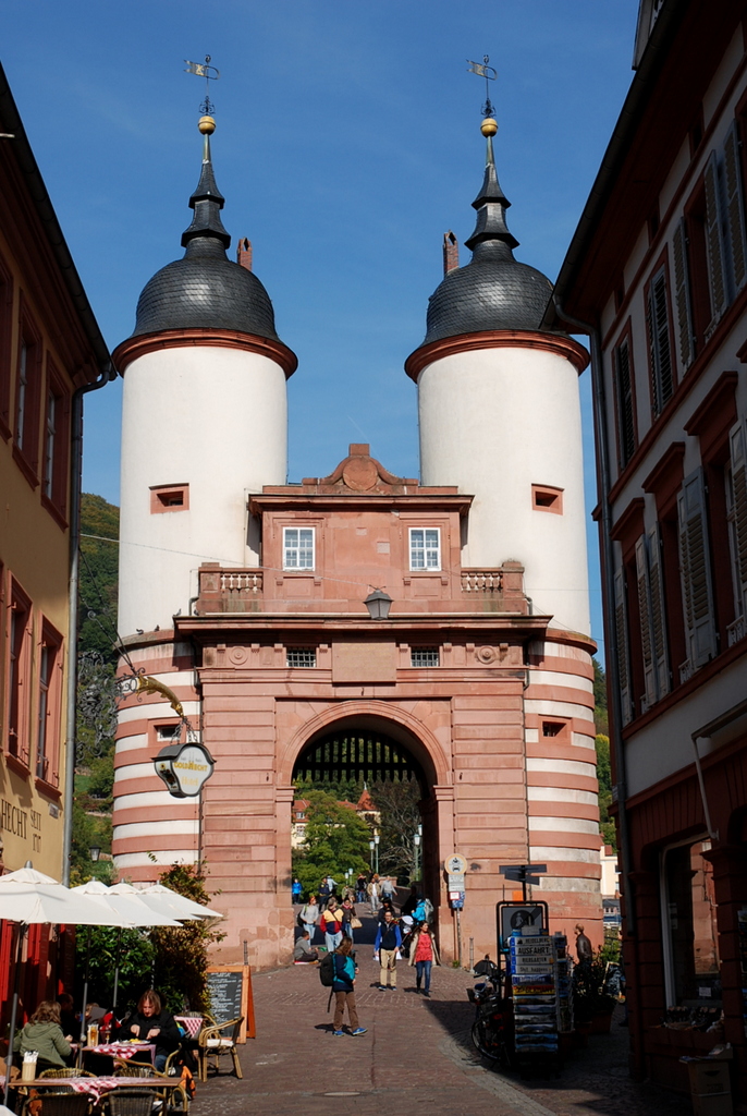Porte du pont, Heidelberg, Allemagne