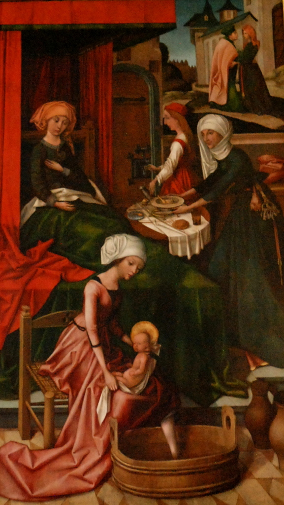 Naissance de Marie, Holbein l’Ancien, Augsbourg, Allemagne