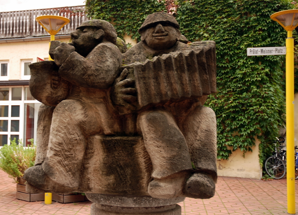 Fontaine des Quatre musiciens, Bamberg, Bavière, Allemagne