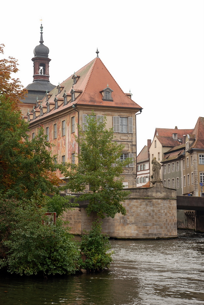 Rivière Regnitz, Bamberg, Bavière, Allemagne