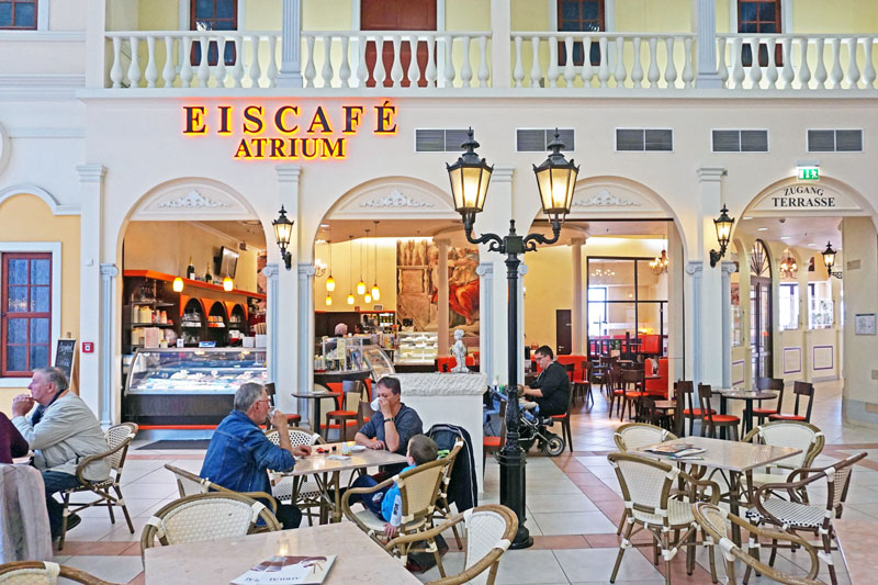 Eiscafé Atrium, Weimar, Thuringe, Allemagne