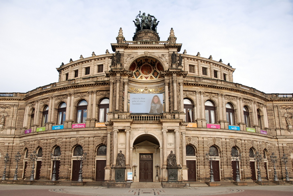 Opéra Semper, Theaterplatz, Dresde, Saxe, Allemagne
