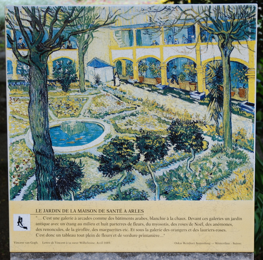 Le jardin de la maison de santé, Van Gogh  Arles, France