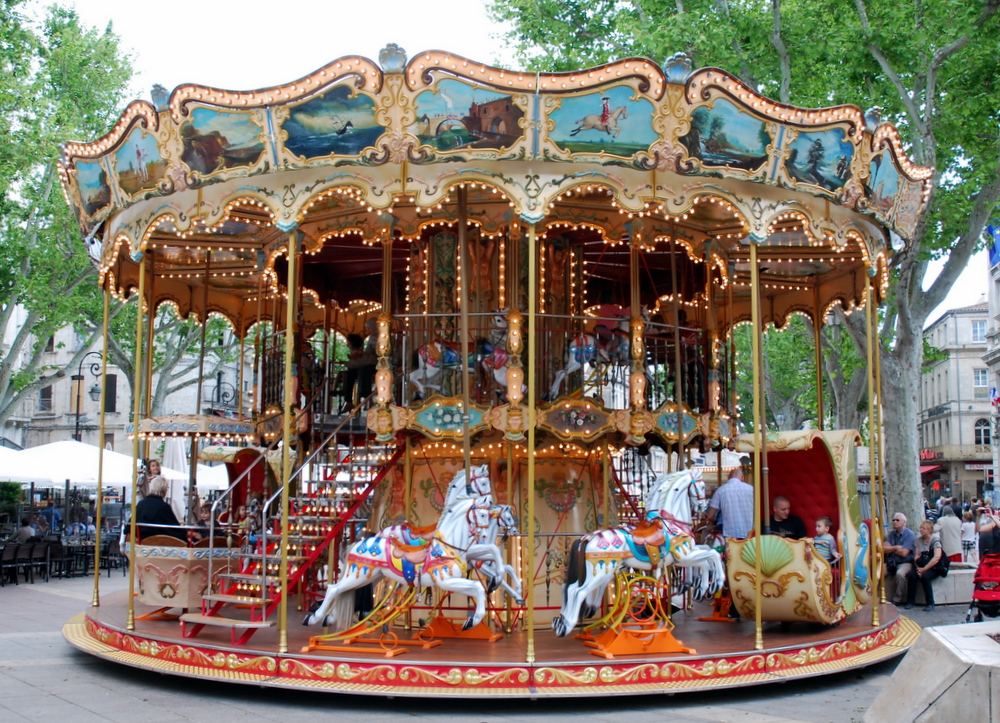 Carrousel de la Place de l'Horloge, Avignon, France