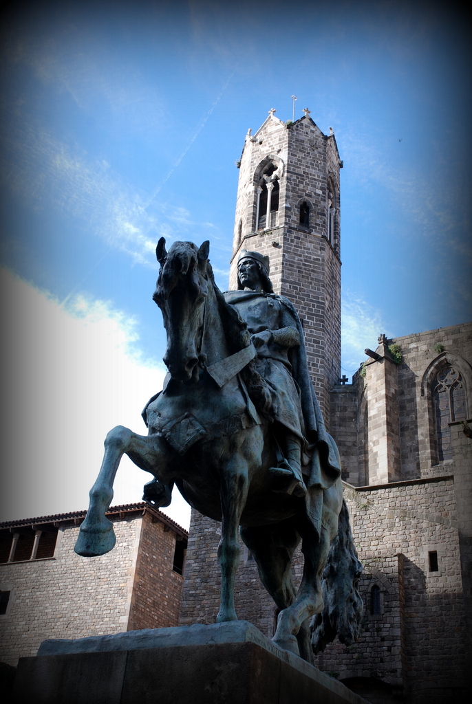 Statue équestre de Ramon Berenguer III, Barcelone, Espagne