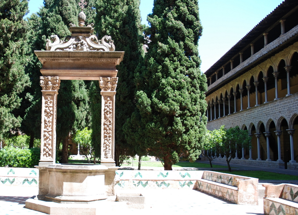 Cloître du monastère de Pedralbes, Barcelone, Espagne