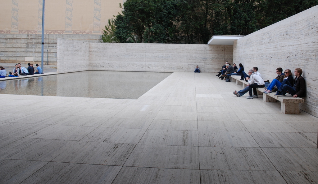 Pavillon Ludwig Mies van der Rohe, Barcelone, Espagne.