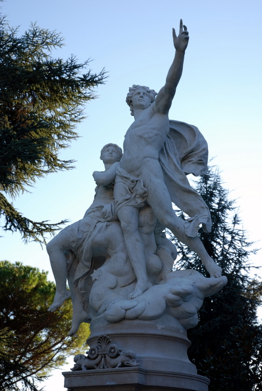 Fontaine d'Helios et Selena, Opatija, Croatie.