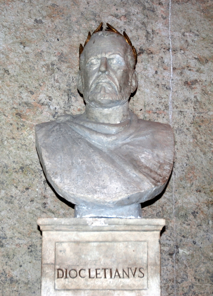 Buste de Dioclétien, Split, Dalmatie centrale, Croatie.