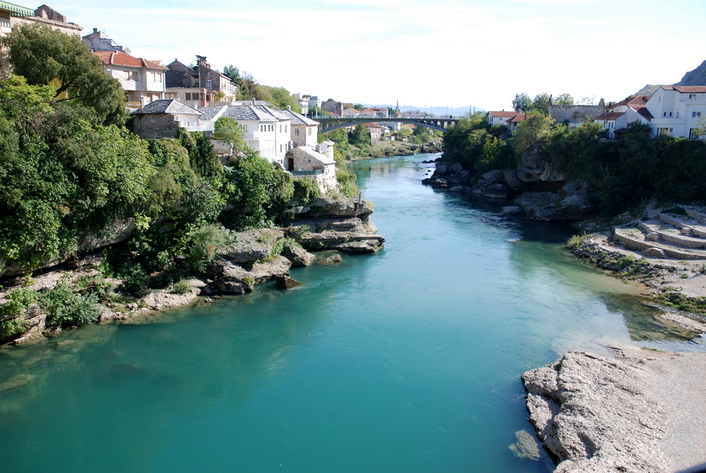 Rivière Neretva, Mostar, Bosnie-Herzégovine.