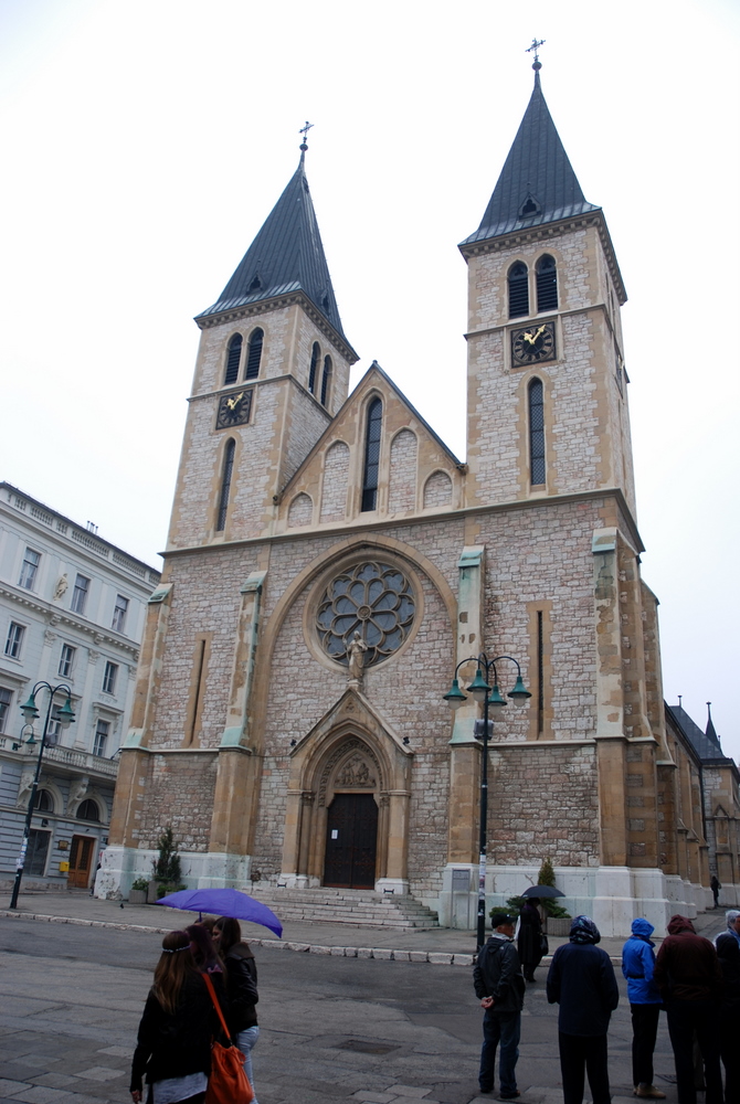 Cathédrale catholique du Sacré-Cœur-de-Jésus, Sarajevo, Bosnie-Herzégovine.