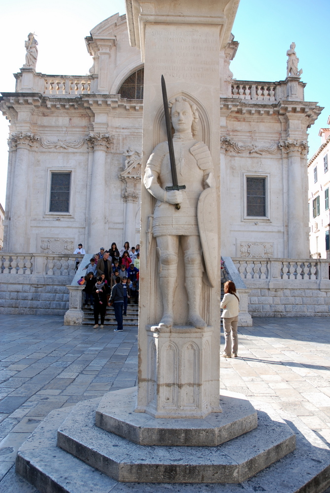 Colonne de Roland, Dubrovnik, Croatie.