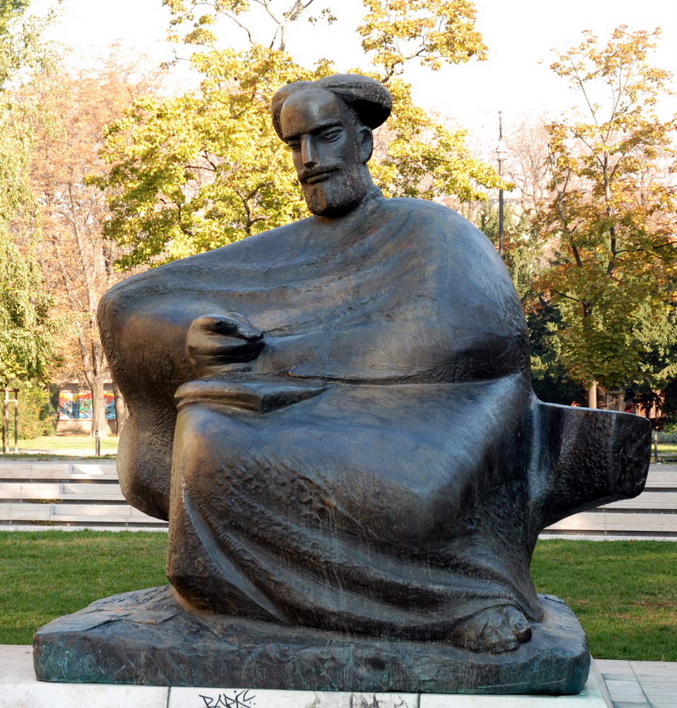 Statue de Marko Marulić, Zagreb, Croatie.