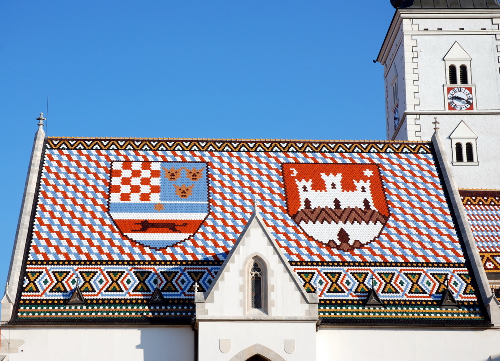 L'église Saint-Marc, Zagreb, Croatie.