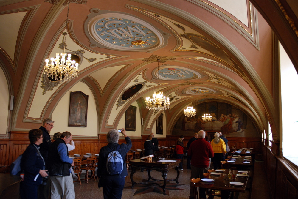 Réfectoire du monastère des Franciscains, Zagreb, Croatie.