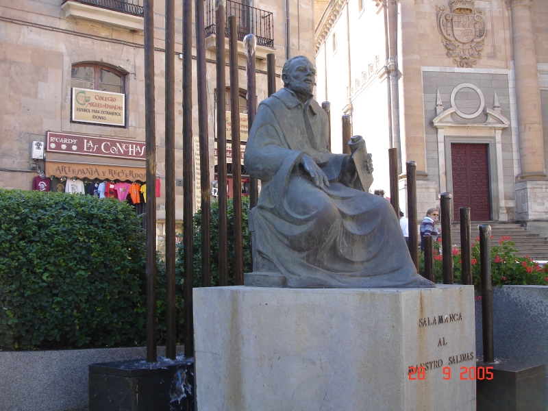 Statue de Maestro Francisco Salinas, Salamanca, Espagne.