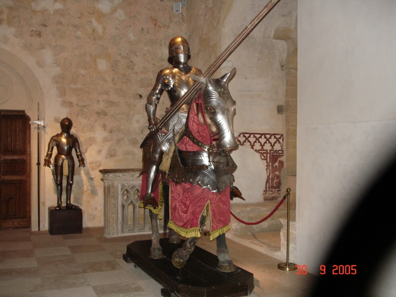 Une armure pour un cheval et son chevalier, Alcazar de Ségovie, Espagne.