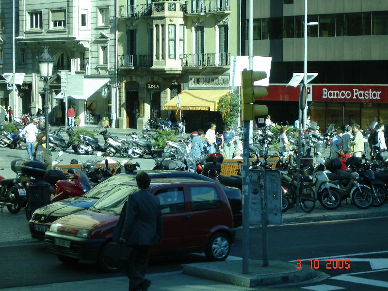 Motocyclettes à Barcelone, Espagne.