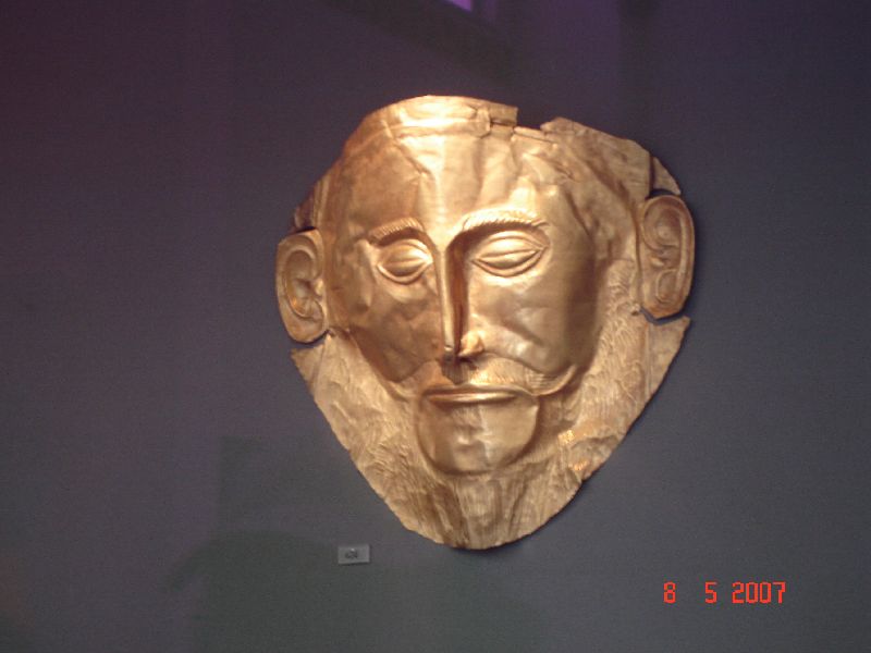 Masque d’Agamemnon, Musée archéologique national, Athènes, Grèce.