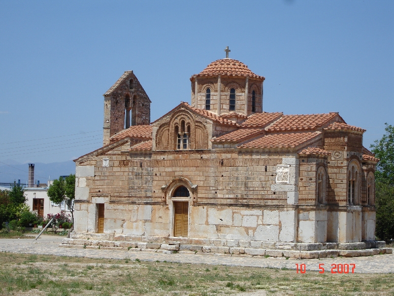 Une église datant du 11e ou 12e siècle, Tirynthe, Grèce.