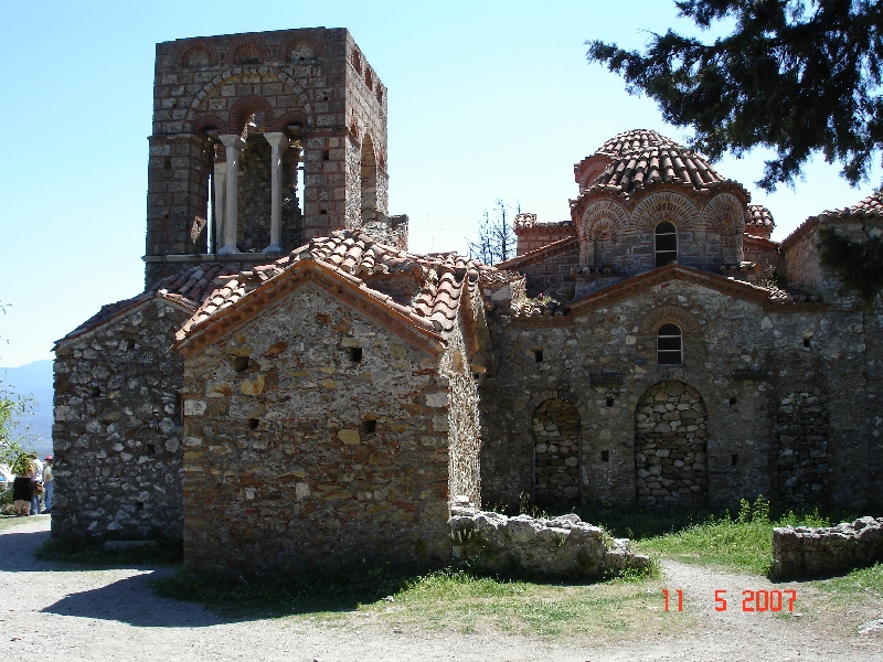 Les bâtiments religieux de l’ancienne Mystra., Grèce.